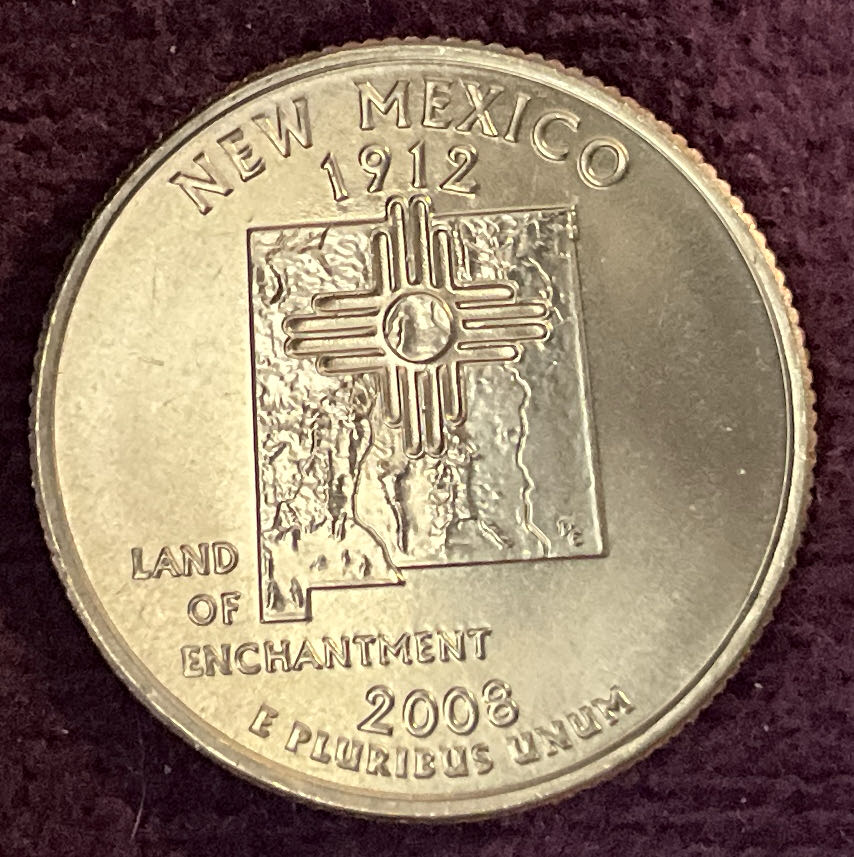 Quarter New Mexico 2008 D 28  coin collectible - Main Image 2