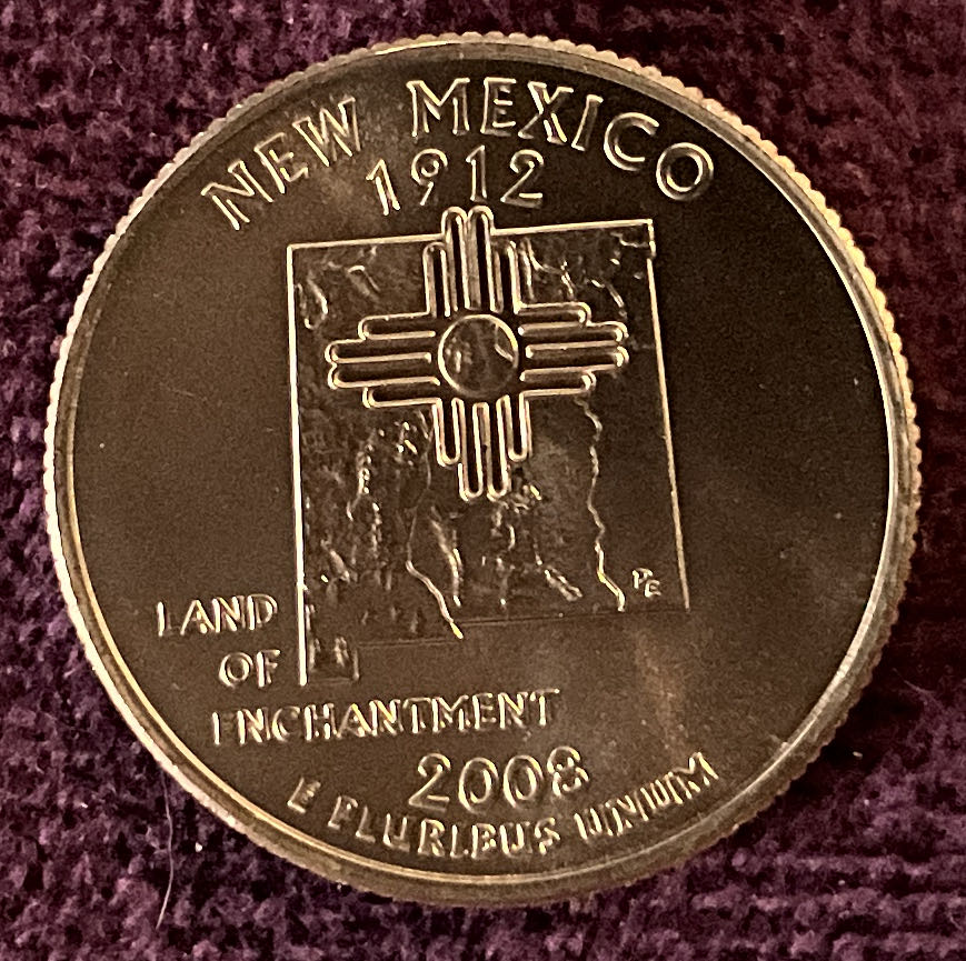 Quarter New Mexico 2008 D 28  coin collectible - Main Image 4