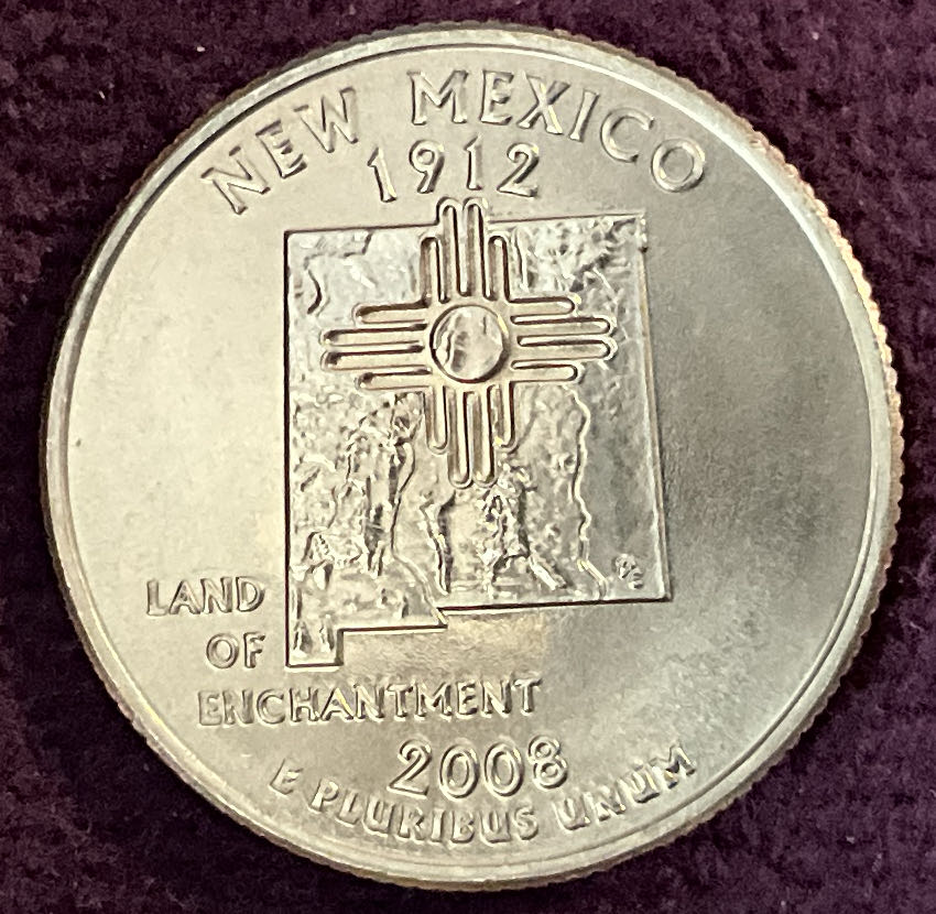 Quarter New Mexico 2008 D 30  coin collectible - Main Image 2