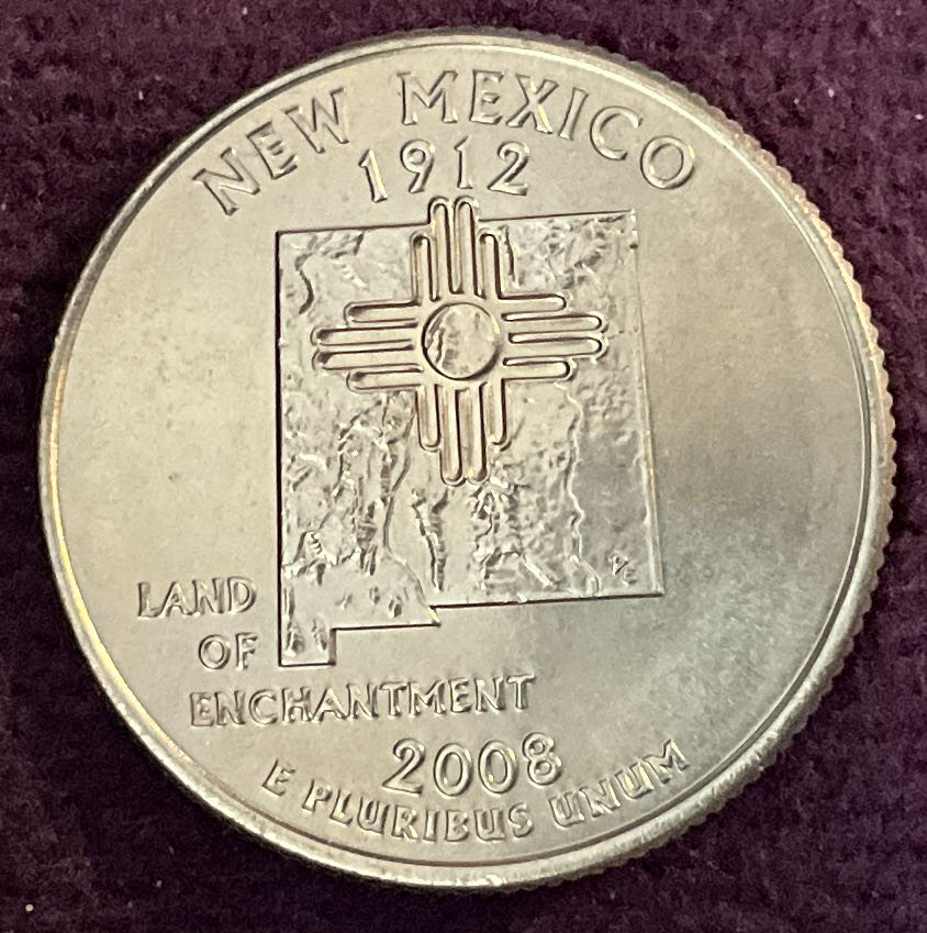 Quarter New Mexico 2008 D 31  coin collectible - Main Image 2