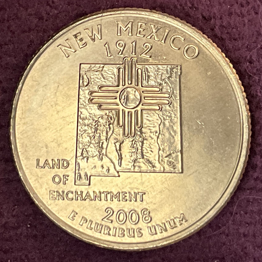 Quarter New Mexico 2008 D 33  coin collectible - Main Image 2