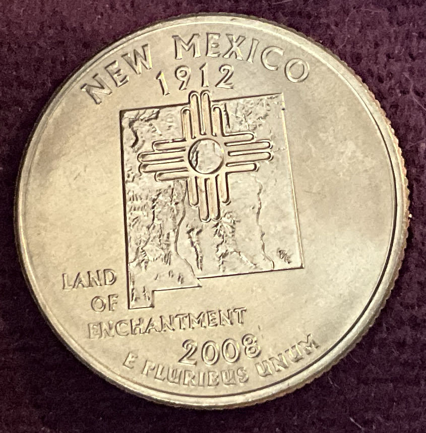 Quarter New Mexico 2008 D 34  coin collectible - Main Image 2