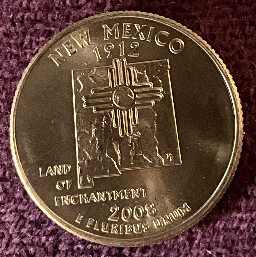 Quarter New Mexico 2008 D 34  coin collectible - Main Image 4