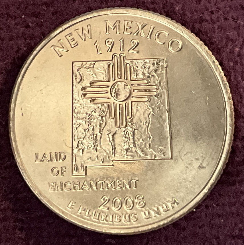 Quarter New Mexico 2008 D 35  coin collectible - Main Image 2