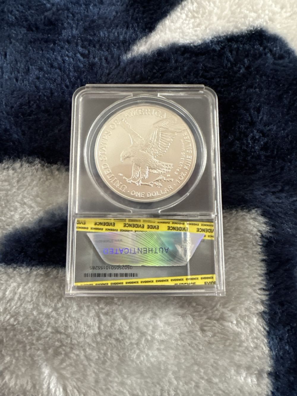 American Silver Eagle (Great American Silver Heist, ANACS First Strike) MS70  coin collectible [Barcode 05025010155285] - Main Image 2