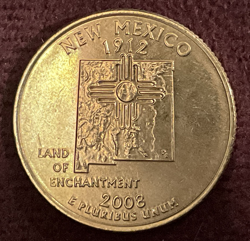Quarter New Mexico 2008 D 36  coin collectible - Main Image 2