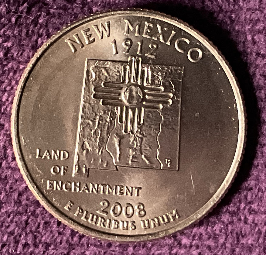 Quarter New Mexico 2008 D 37  coin collectible - Main Image 2