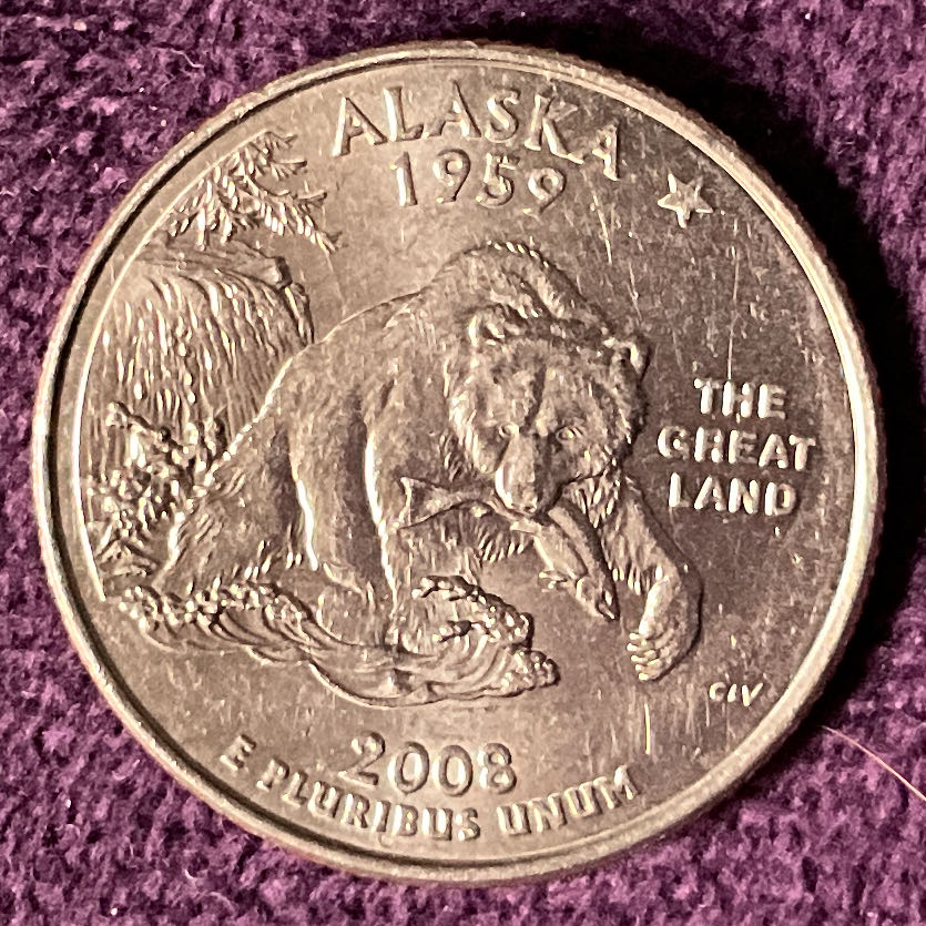 Quarter Alaska 2008 D 1  coin collectible - Main Image 2