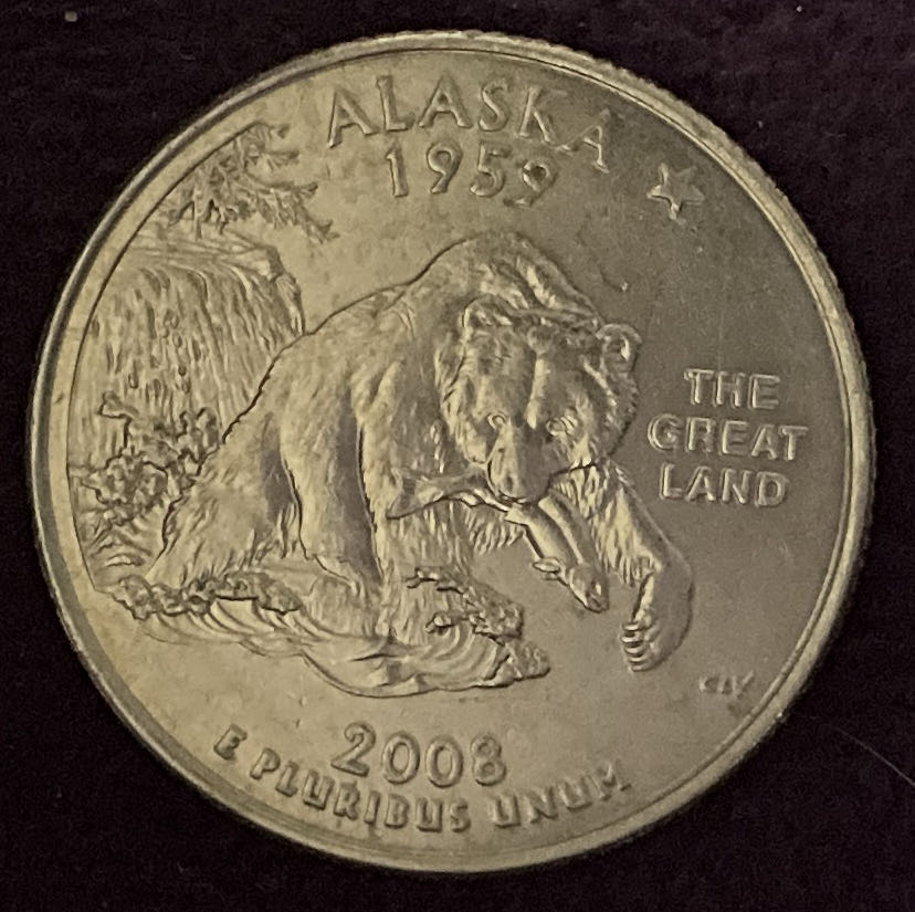 Quarter Alaska 2008 D 1  coin collectible - Main Image 4