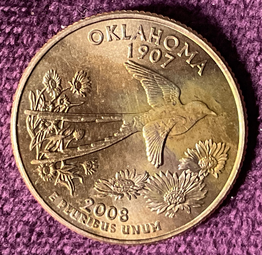 Quarter Oklahoma 2008 D 1  coin collectible - Main Image 2