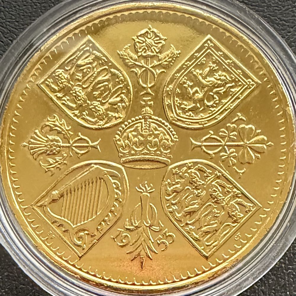 1953 Coronation Crown Gold Plated  coin collectible - Main Image 2