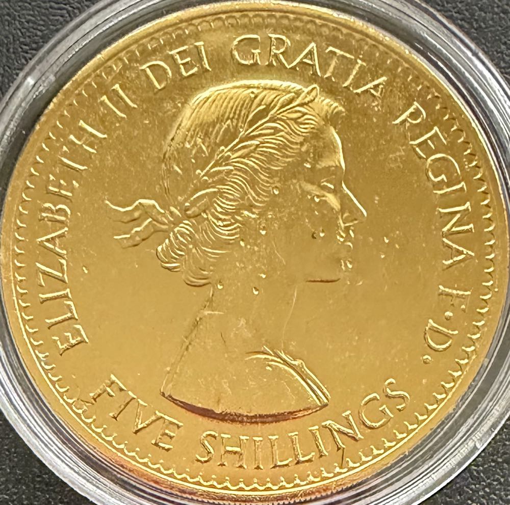 1960 Elizabeth II Crown Gold Plated  coin collectible - Main Image 2