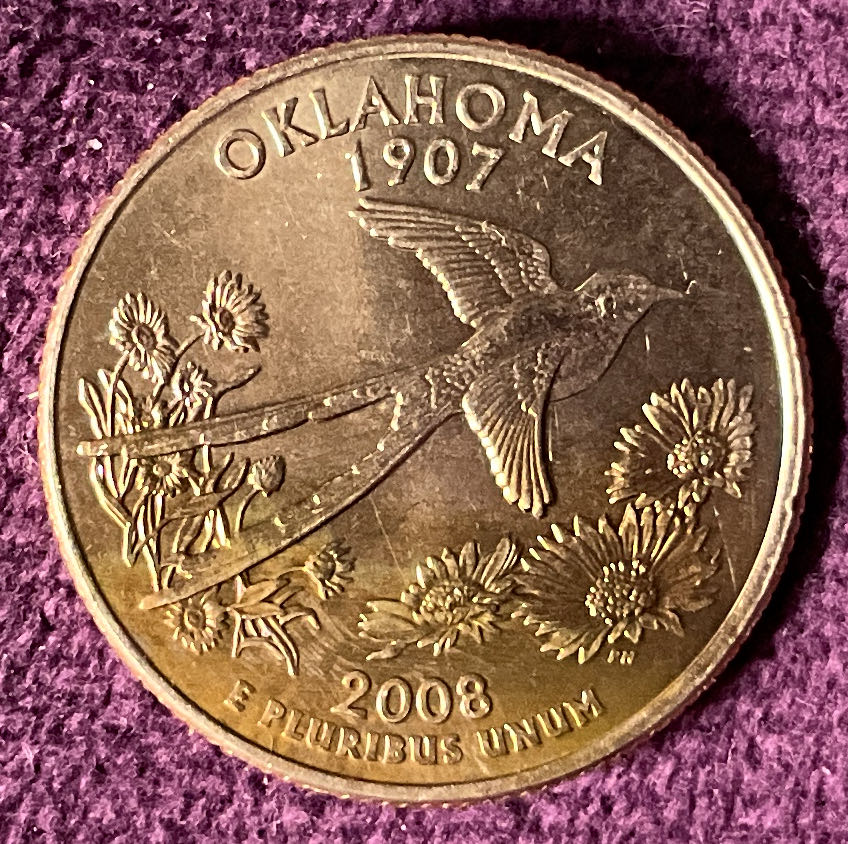 Quarter Oklahoma 2008 D 2  coin collectible - Main Image 2