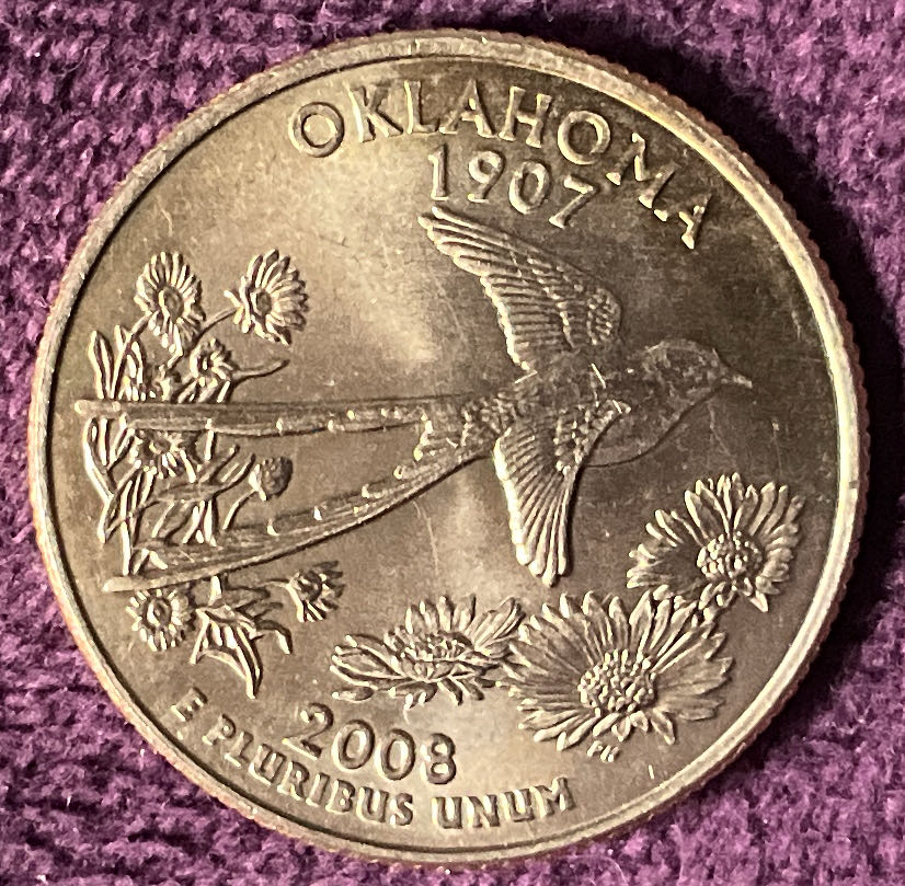 Quarter Oklahoma 2008 D 4  coin collectible - Main Image 2