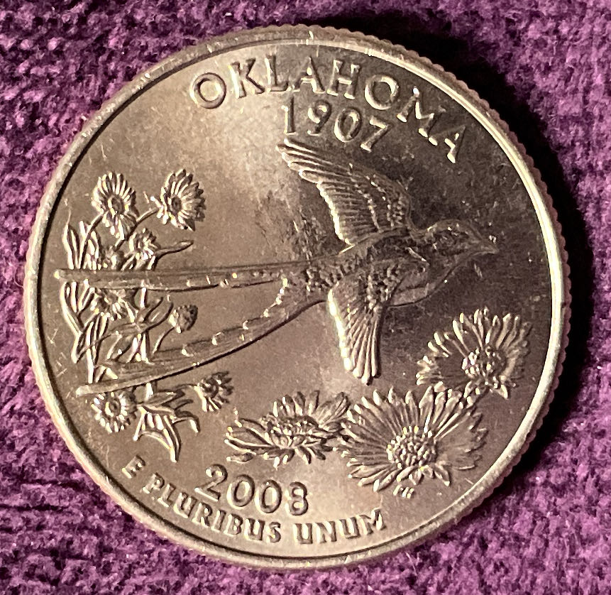 Quarter Oklahoma 2008 D 5  coin collectible - Main Image 2