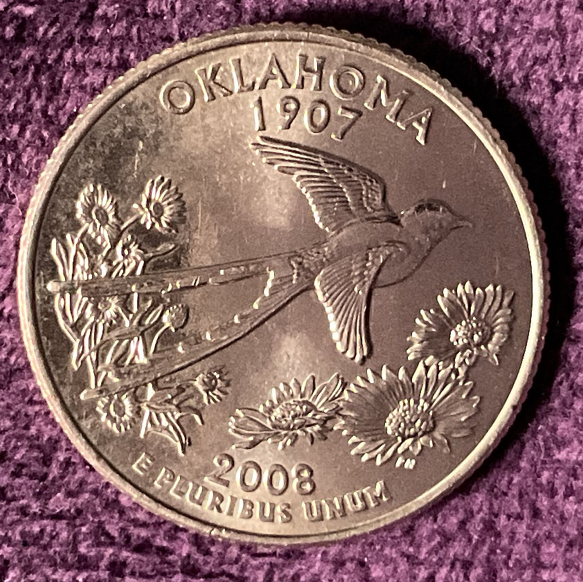 Quarter Oklahoma 2008 D 6  coin collectible - Main Image 2