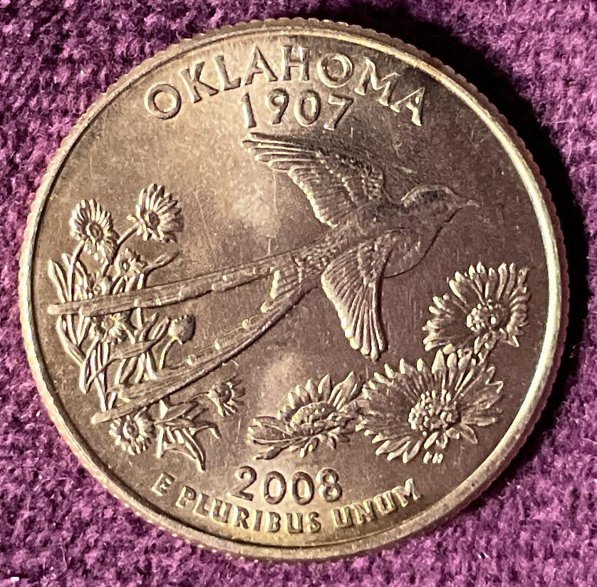 Quarter Oklahoma 2008 D 7  coin collectible - Main Image 2