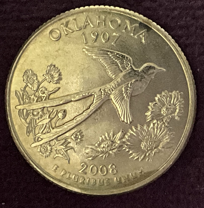 Quarter Oklahoma 2008 D 7  coin collectible - Main Image 4