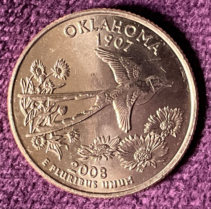Quarter Oklahoma 2008 D 8  coin collectible - Main Image 2
