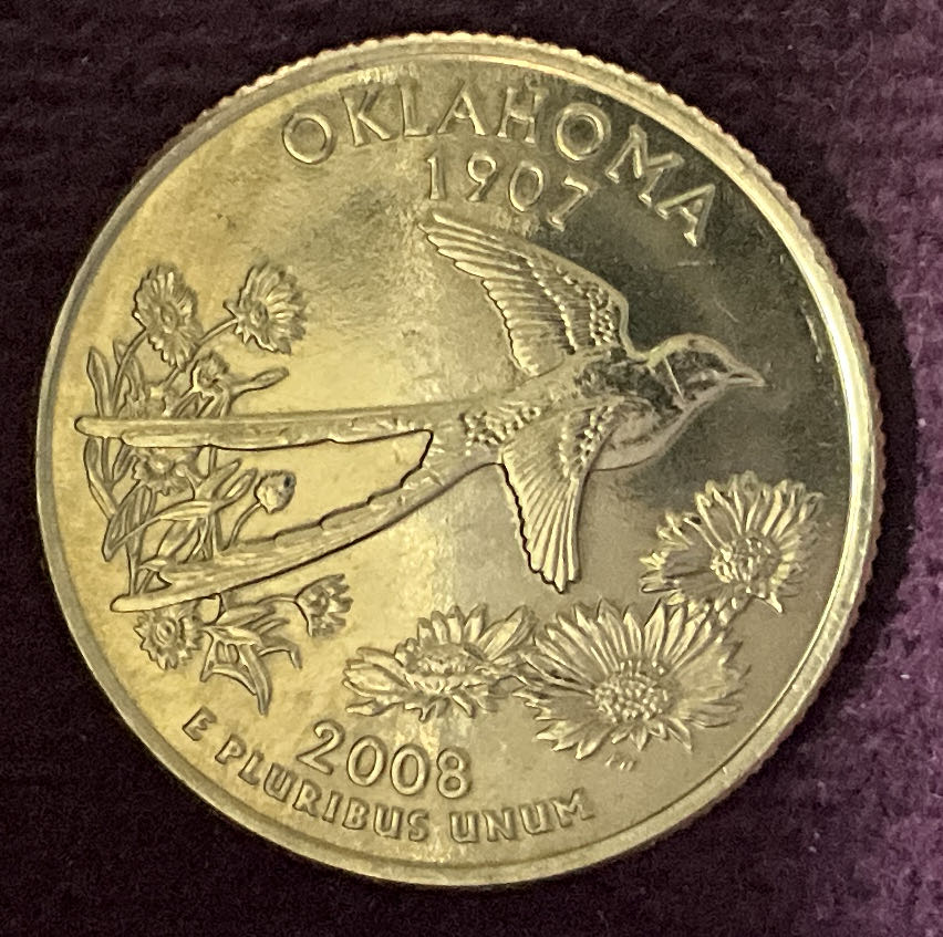 Quarter Oklahoma 2008 D 8  coin collectible - Main Image 4