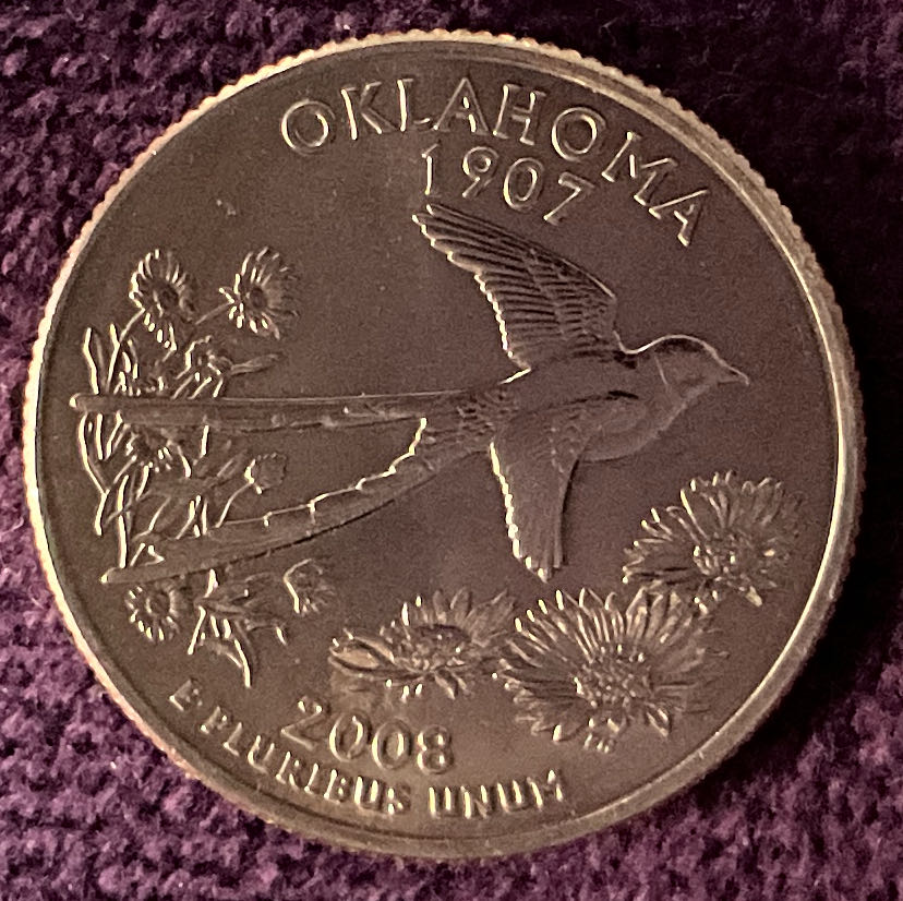 Quarter Oklahoma 2008 D 8  coin collectible - Main Image 6