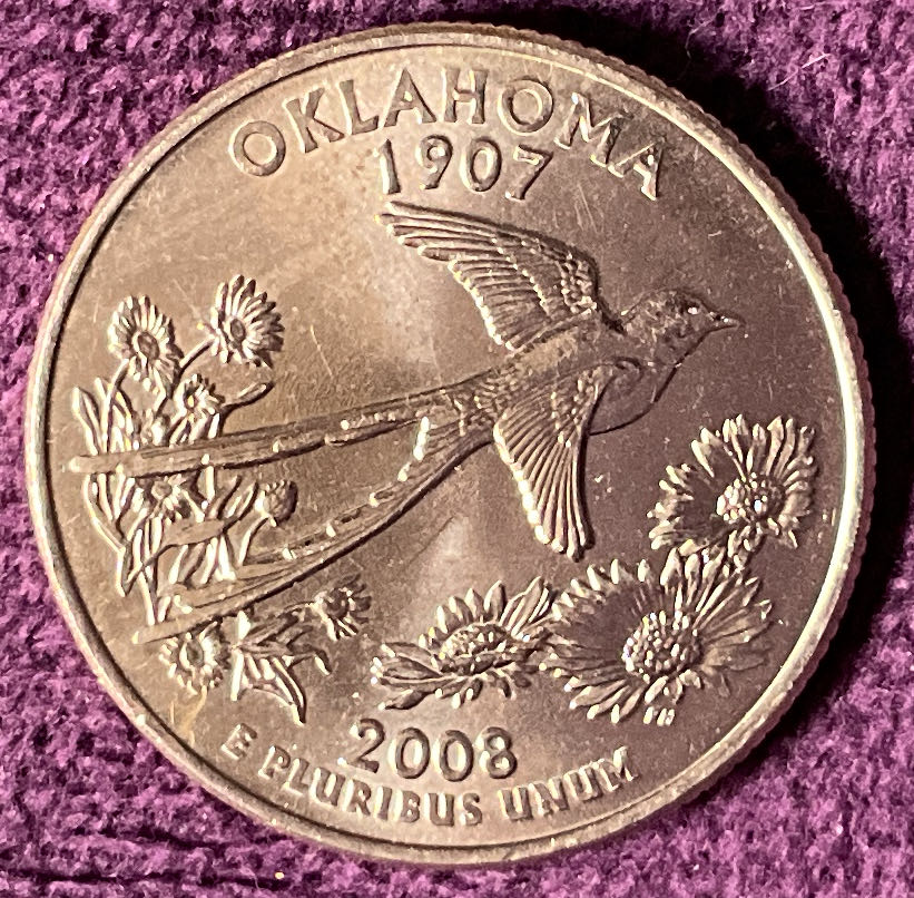 Quarter Oklahoma 2008 D 9  coin collectible - Main Image 2