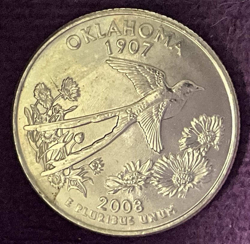 Quarter Oklahoma 2008 D 9  coin collectible - Main Image 4