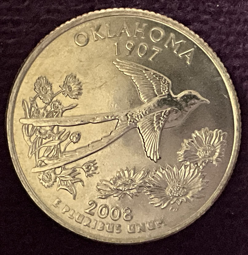 Quarter Oklahoma 2008 D 10  coin collectible - Main Image 4