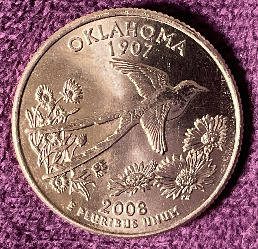 Quarter Oklahoma 2008 D 11  coin collectible - Main Image 2