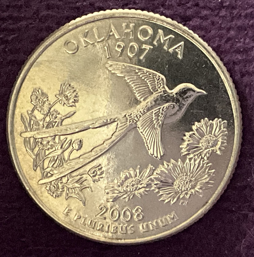 Quarter Oklahoma 2008 D 11  coin collectible - Main Image 4