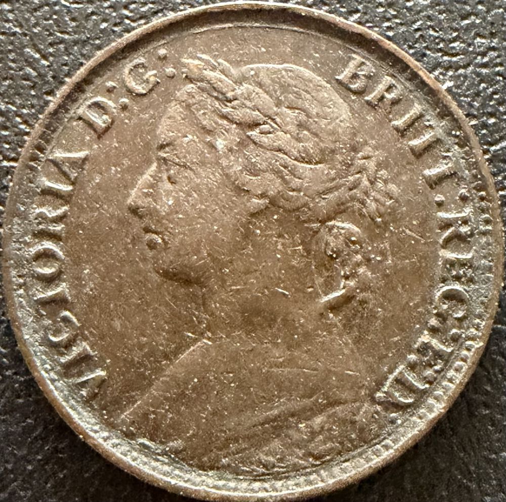 1893 Victoria Farthing  coin collectible - Main Image 2