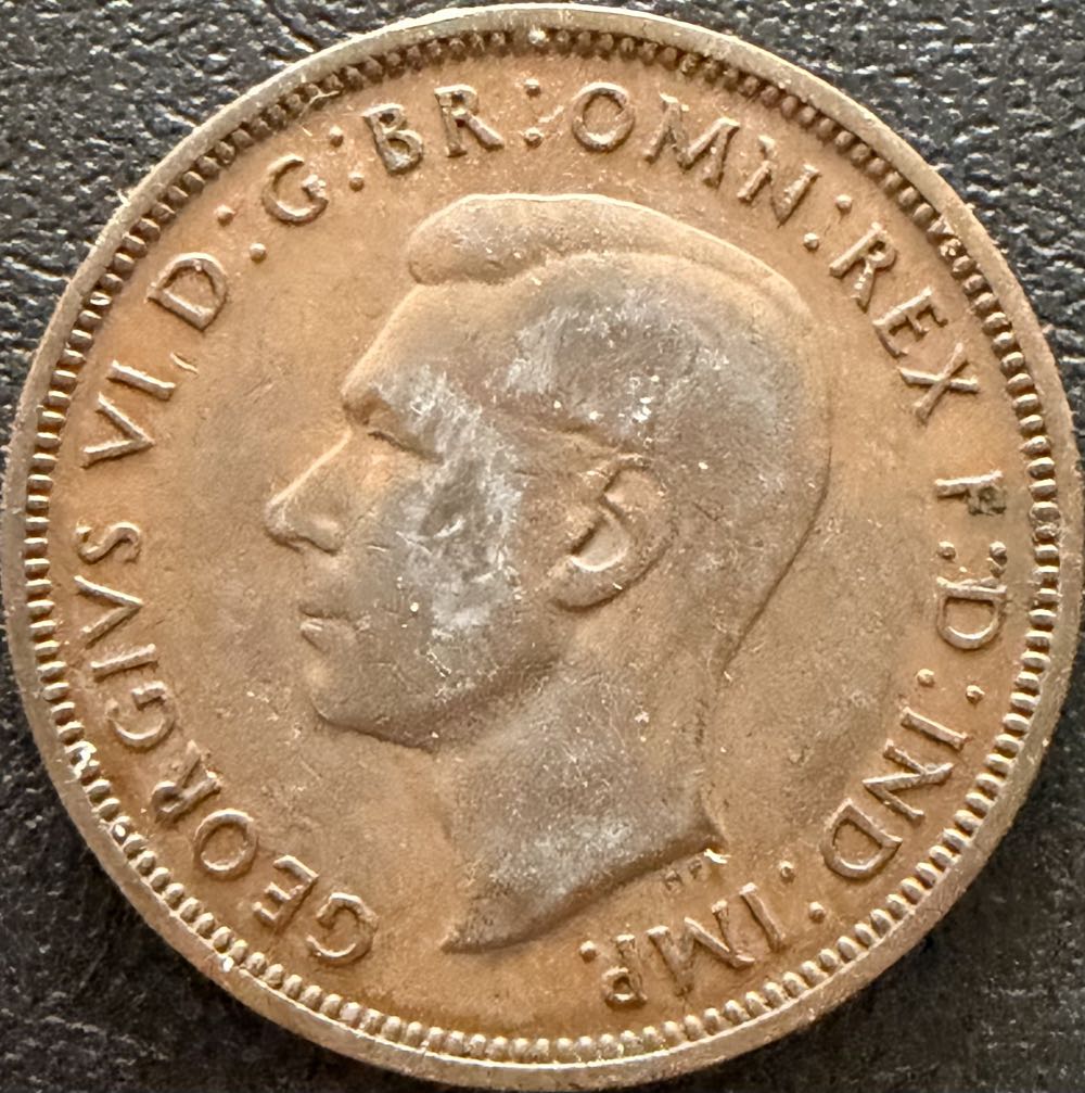 1941 George VI Half Penny (2)  coin collectible - Main Image 2