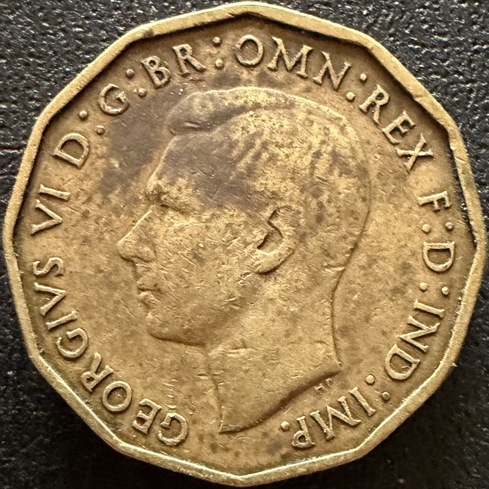 1937 George VI Three Pence (2)  coin collectible - Main Image 2