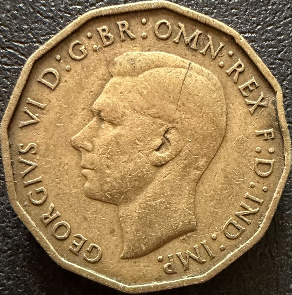 1937 George VI Three Pence (3)  coin collectible - Main Image 2