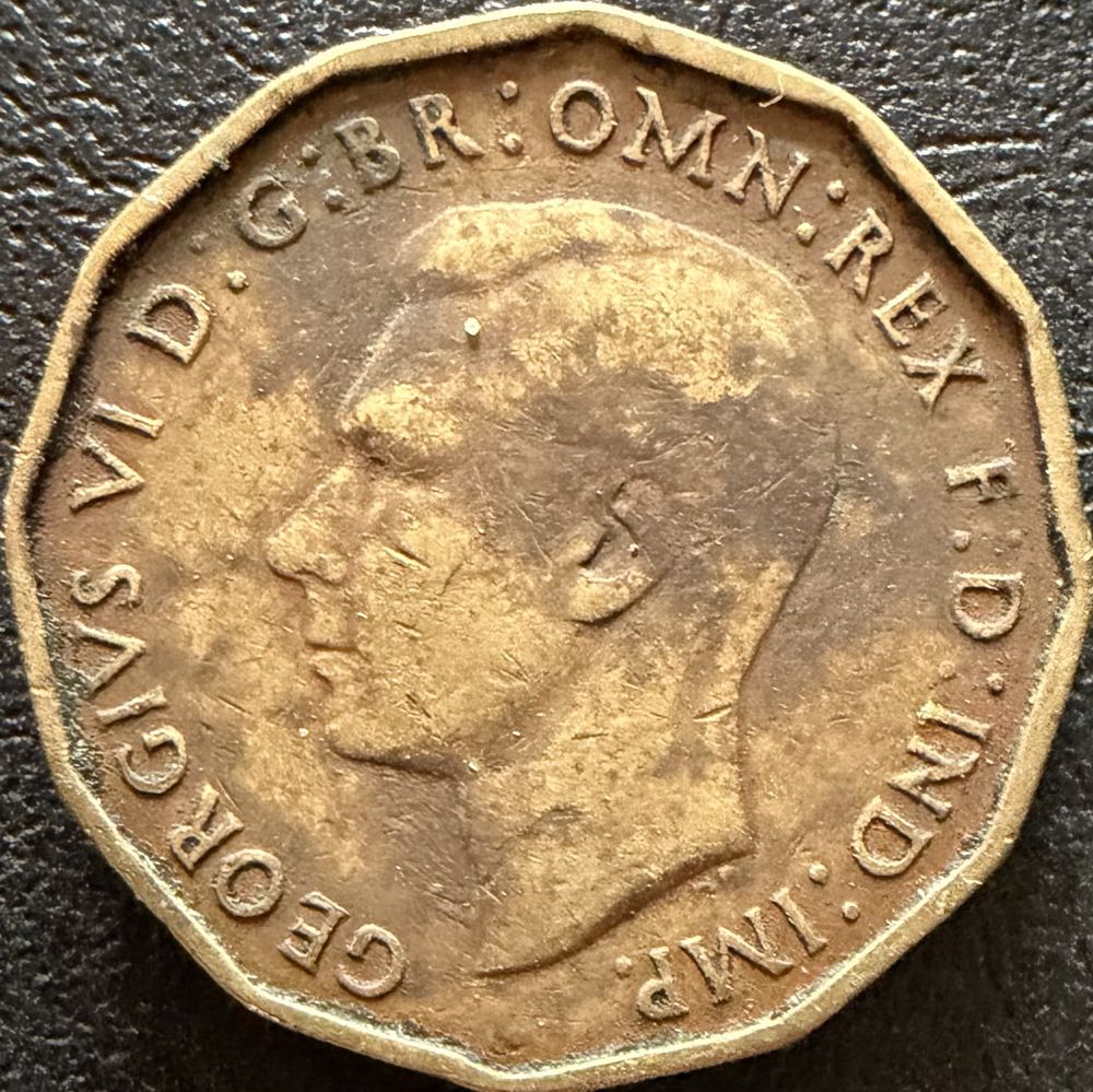 1937 George VI Three Pence (4)  coin collectible - Main Image 2