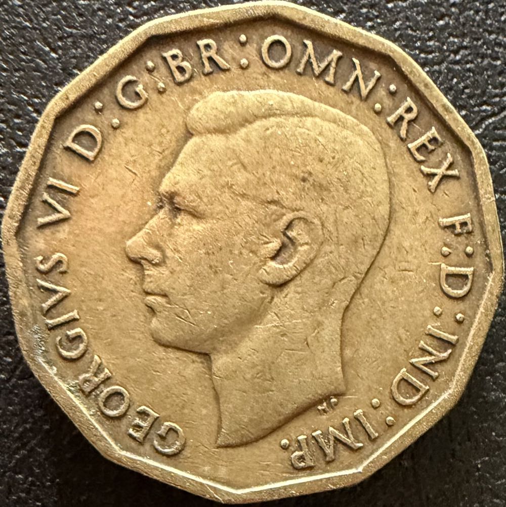 1941 George VI Three Pence (2)  coin collectible - Main Image 2
