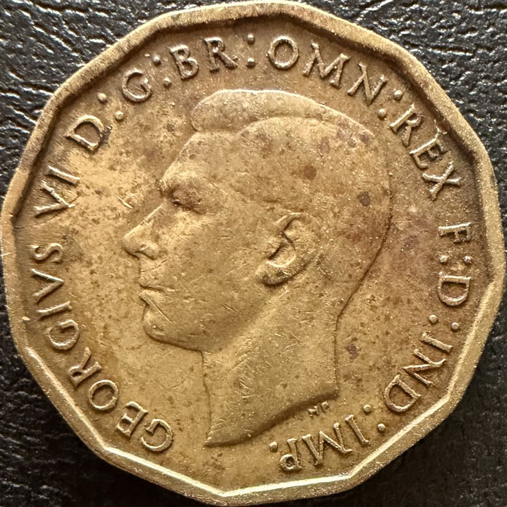 1942 George VI Three Pence (2)  coin collectible - Main Image 2