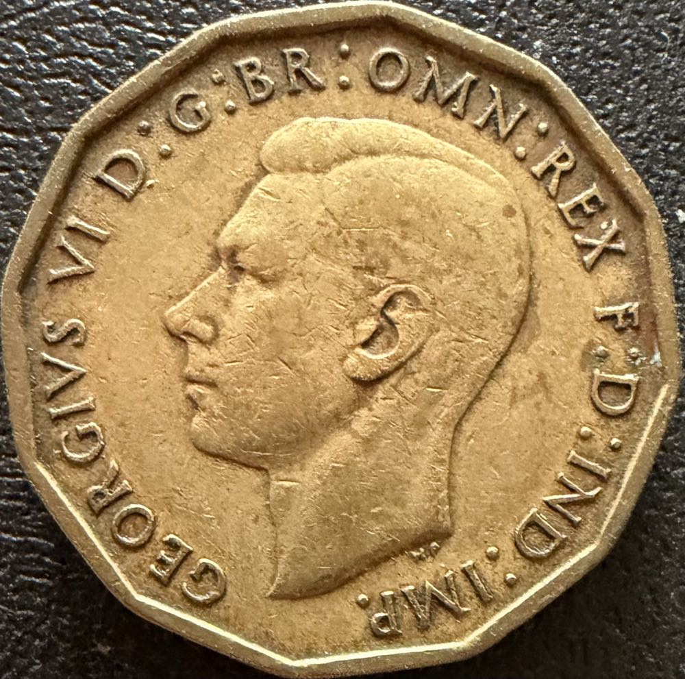1942 George VI Three Pence (3)  coin collectible - Main Image 2