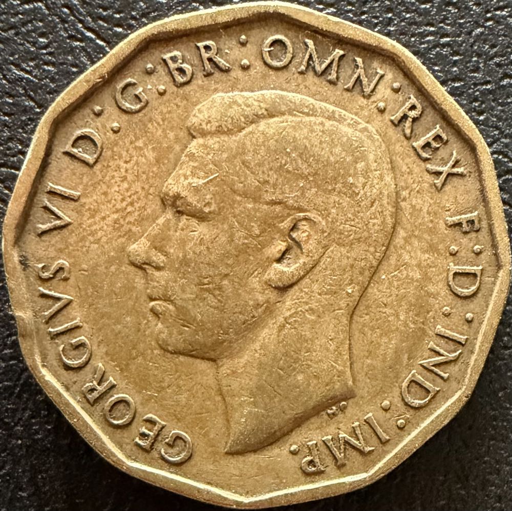 1942 George VI Three Pence (4)  coin collectible - Main Image 2