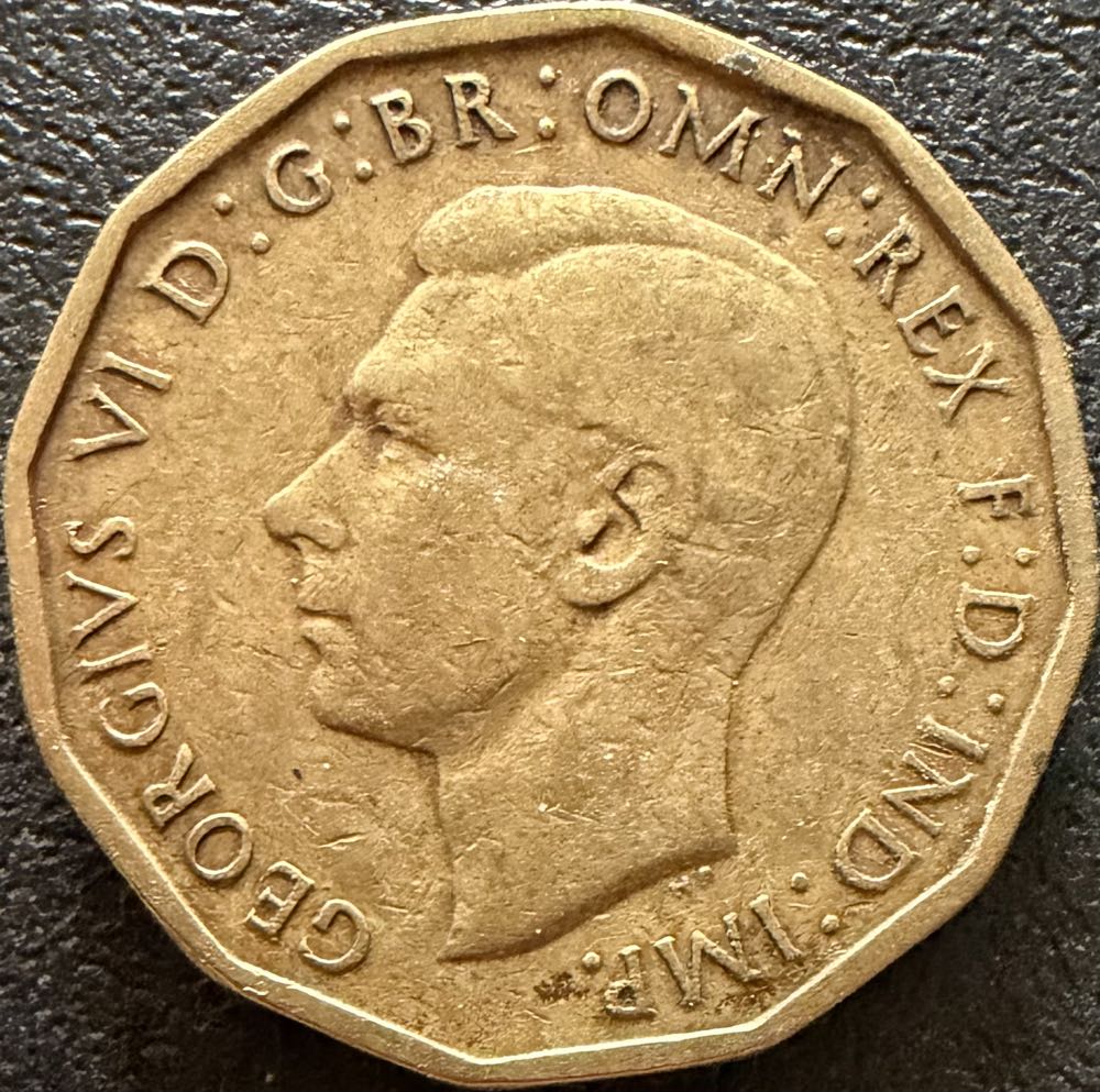 1943 George VI Three Pence (3)  coin collectible - Main Image 2
