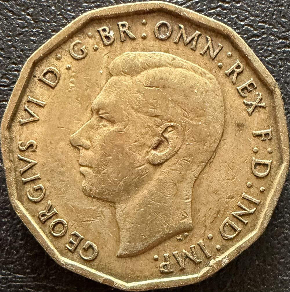 1945 George VI Three Pence (3)  coin collectible - Main Image 2