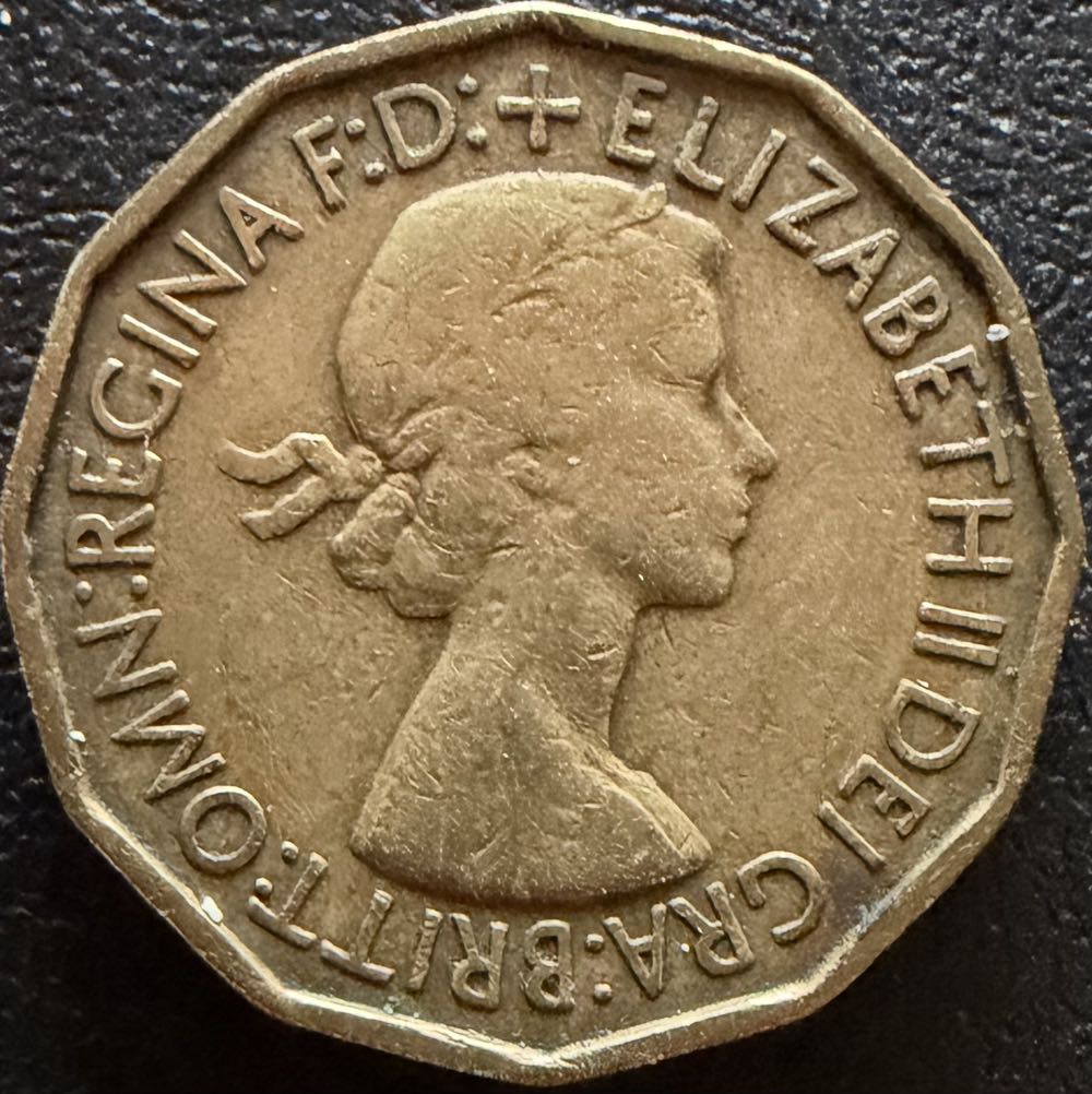 1953 Elizabeth II Three Pence (2)  coin collectible - Main Image 2
