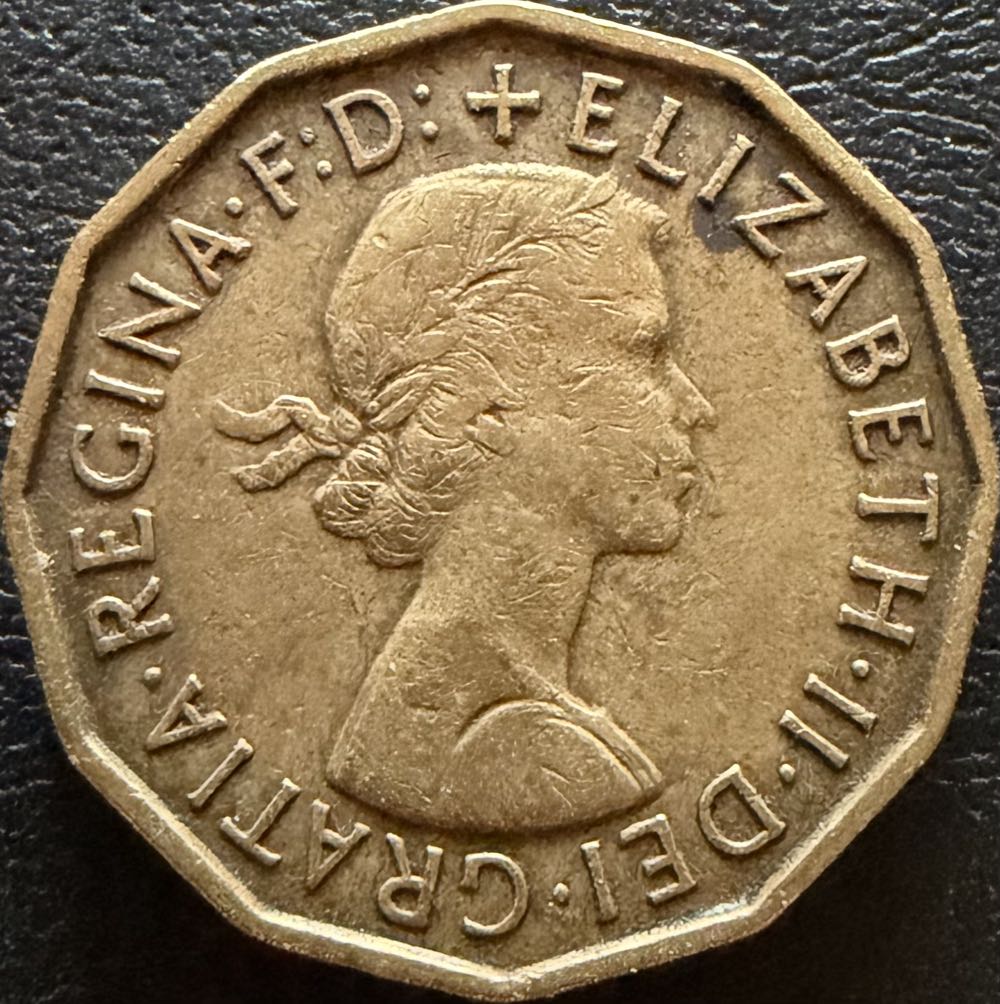 1958 Elizabeth II Three Pence (2)  coin collectible - Main Image 2