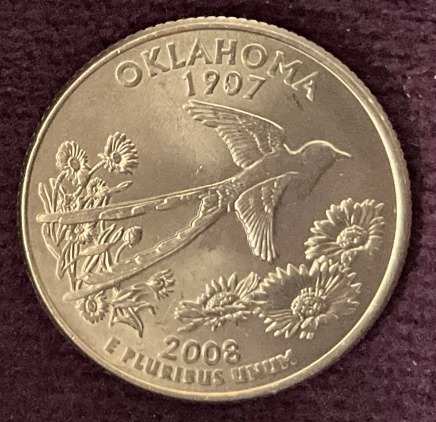 Quarter Oklahoma 2008 D 14  coin collectible - Main Image 2