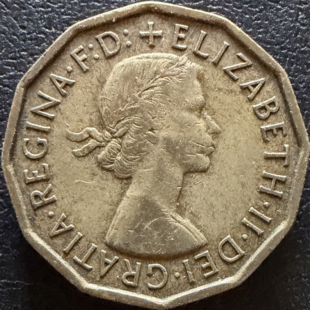 1958 Elizabeth iI Three Pence (3)  coin collectible - Main Image 2