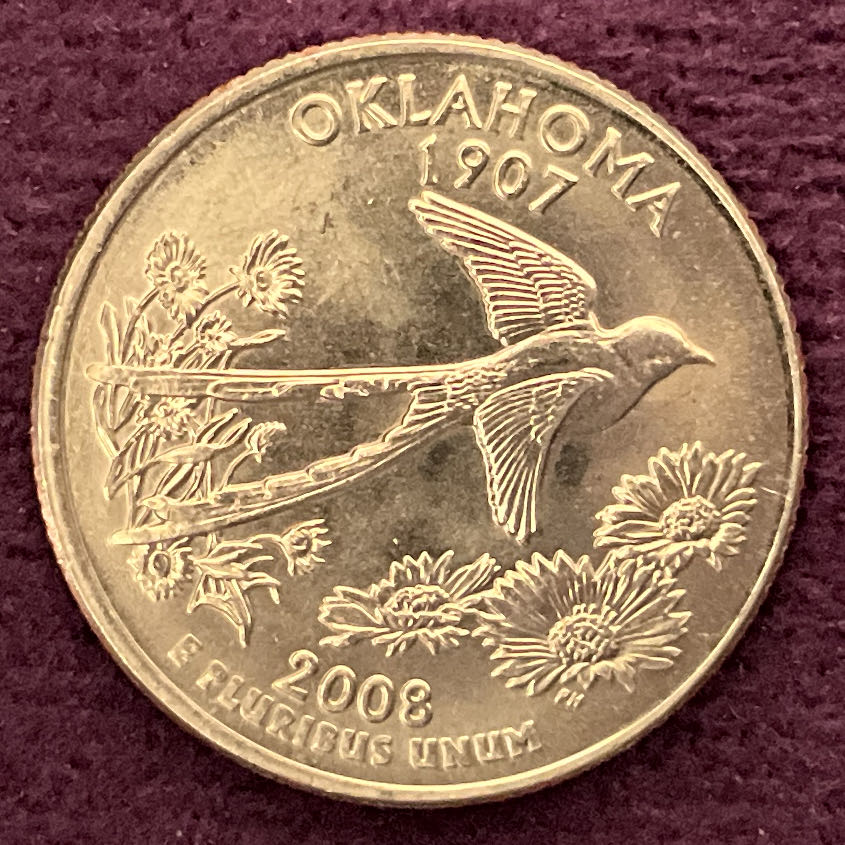 Quarter Oklahoma 2008 D 15  coin collectible - Main Image 2