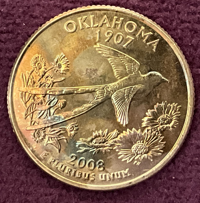Quarter Oklahoma 2008 D 16  coin collectible - Main Image 2