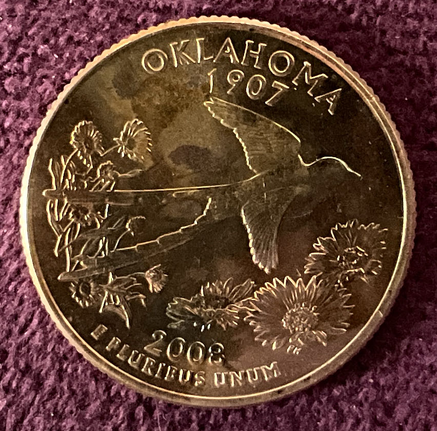 Quarter Oklahoma 2008 D 16  coin collectible - Main Image 4