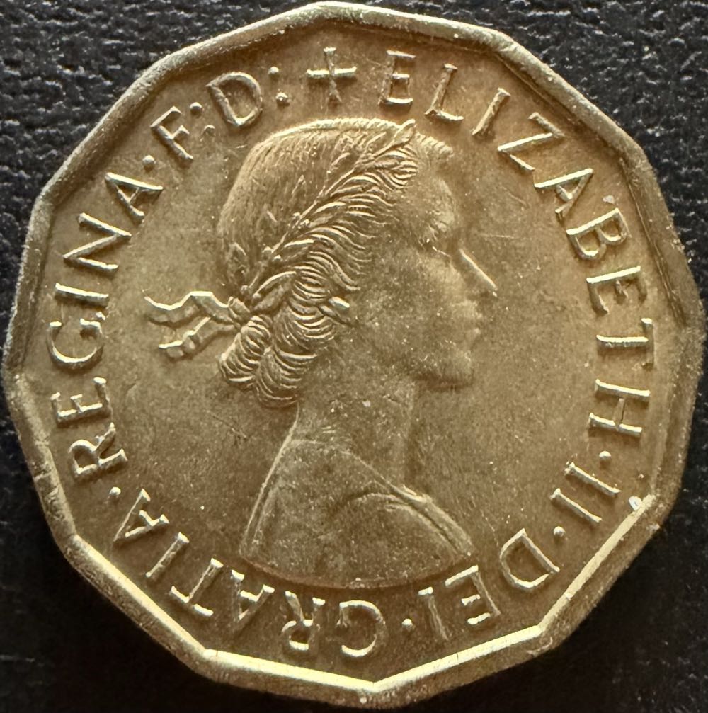 1966 Elizabeth II Three Pence (2)  coin collectible - Main Image 2