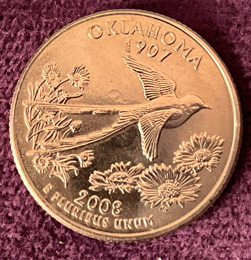 Quarter Oklahoma 2008 D 17  coin collectible - Main Image 2